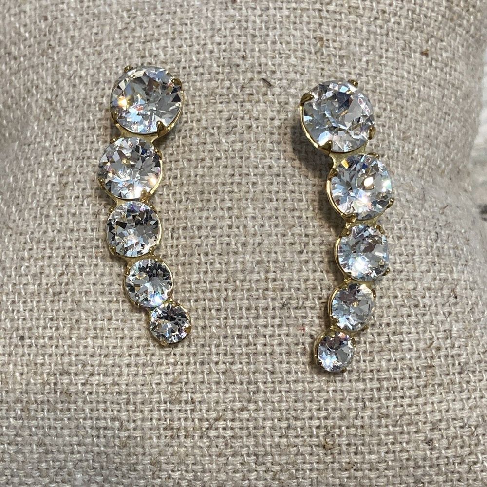 Crystal‎ Chandelier EARRINGS Drop Dangle 1.5" NWOT